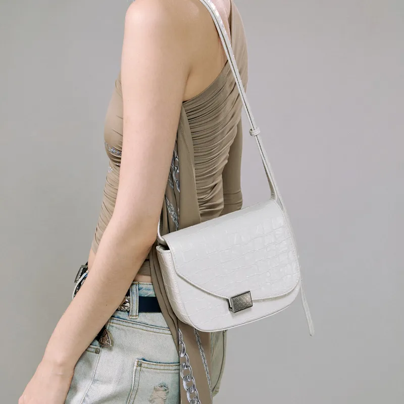 JACD PU Crossbody Bag, Shoulder Bag Women's Stones White, Vintage Pink-1