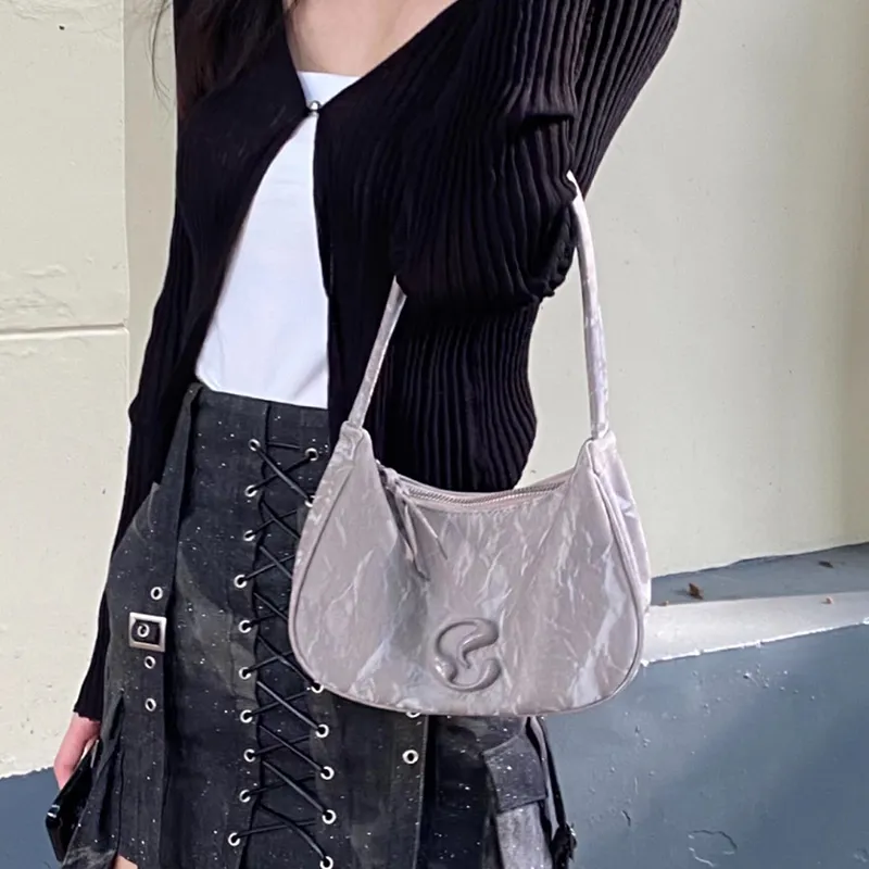 JACD PU Shoulder Bag Crossbody Bag Handbags Women's Black/White-14