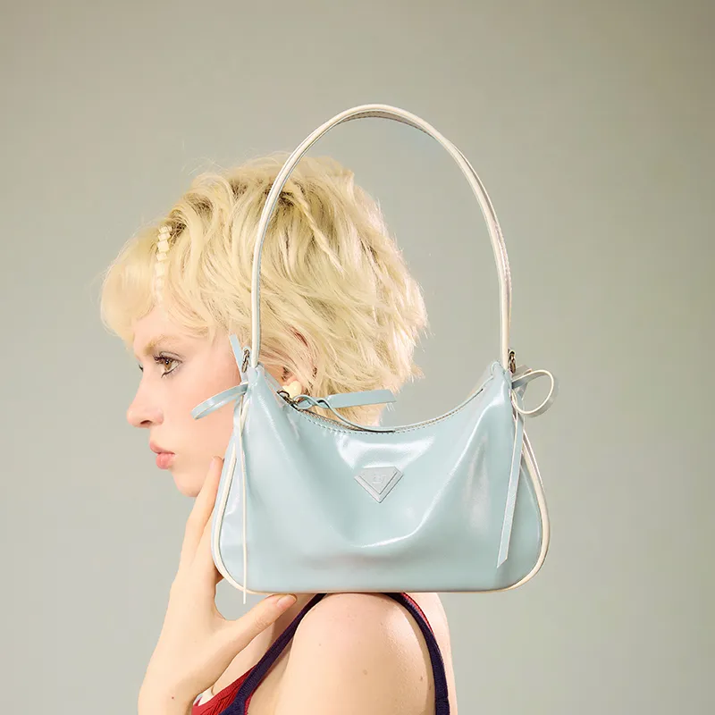 JACD PU Shoulder Bag Women's Black/Blue/Apricot-3