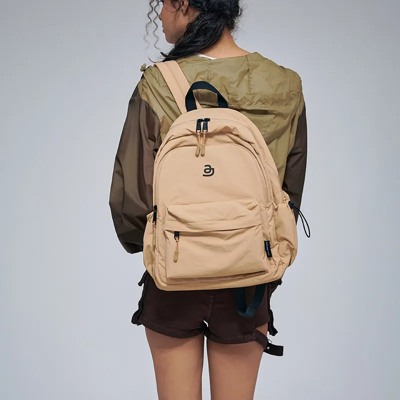 JACD Nylon Fabric Backpack Laptop Bag Regular Unisex Gray/Yellow-7