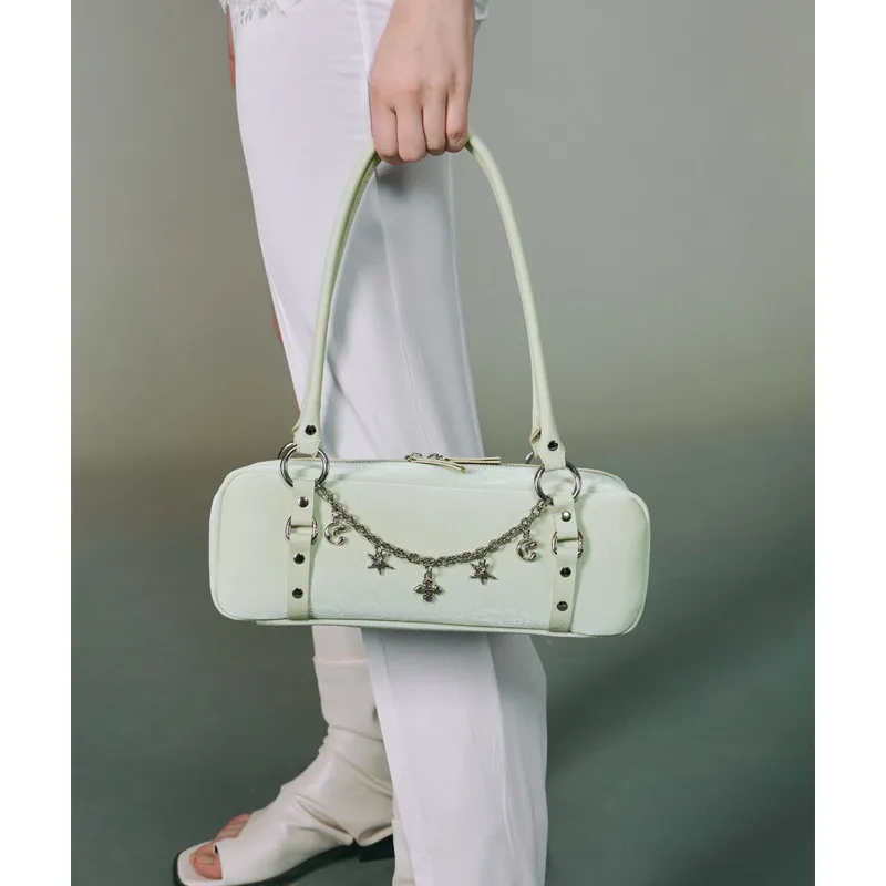JACD PU Shoulder Bag Women's Apricot/Green-11