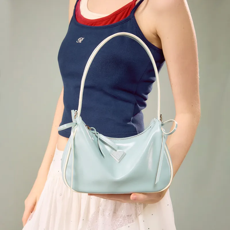JACD PU Shoulder Bag Women's Black/Blue/Apricot-5