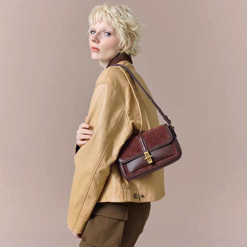 JACD PU One Shoulder Crossbody Bag Regular Women's Dark Coffee-3