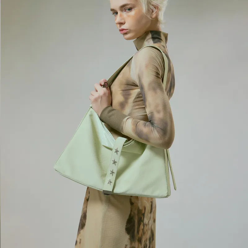 JACD PU Shoulder Bag, Crossbody Bag Women's Green/Black-9