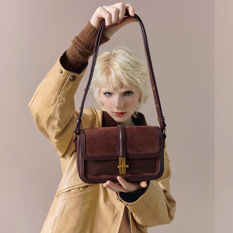 JACD PU One Shoulder Crossbody Bag Regular Women's Dark Coffee-4