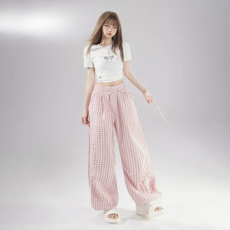 Jenna Chun Casual Pants Women's Pink-7