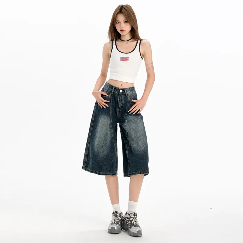 Jenna Chun Denim Shorts Women's-5