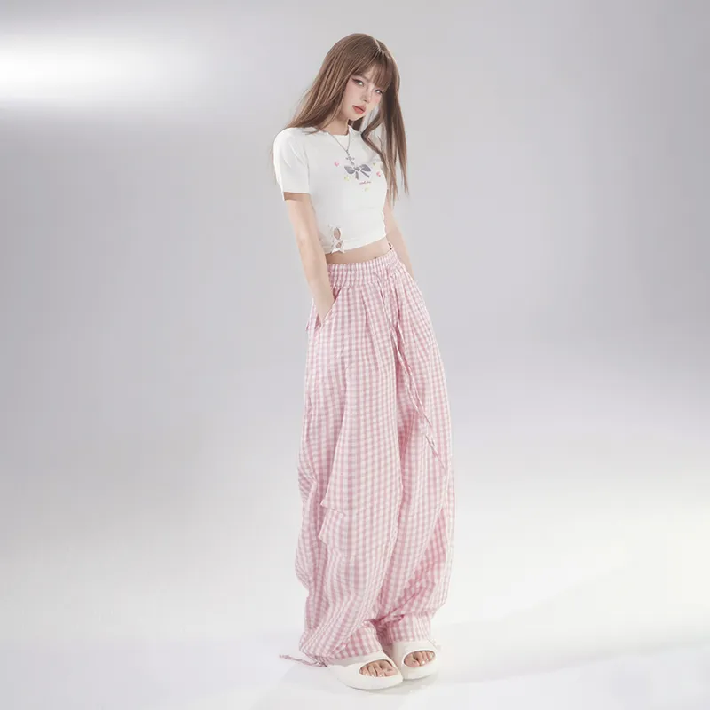Jenna Chun Casual Pants Women's Pink-12