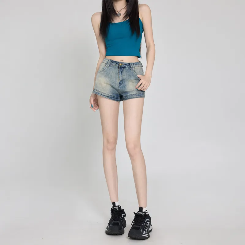 Jenna Chun Denim Shorts Women's-4