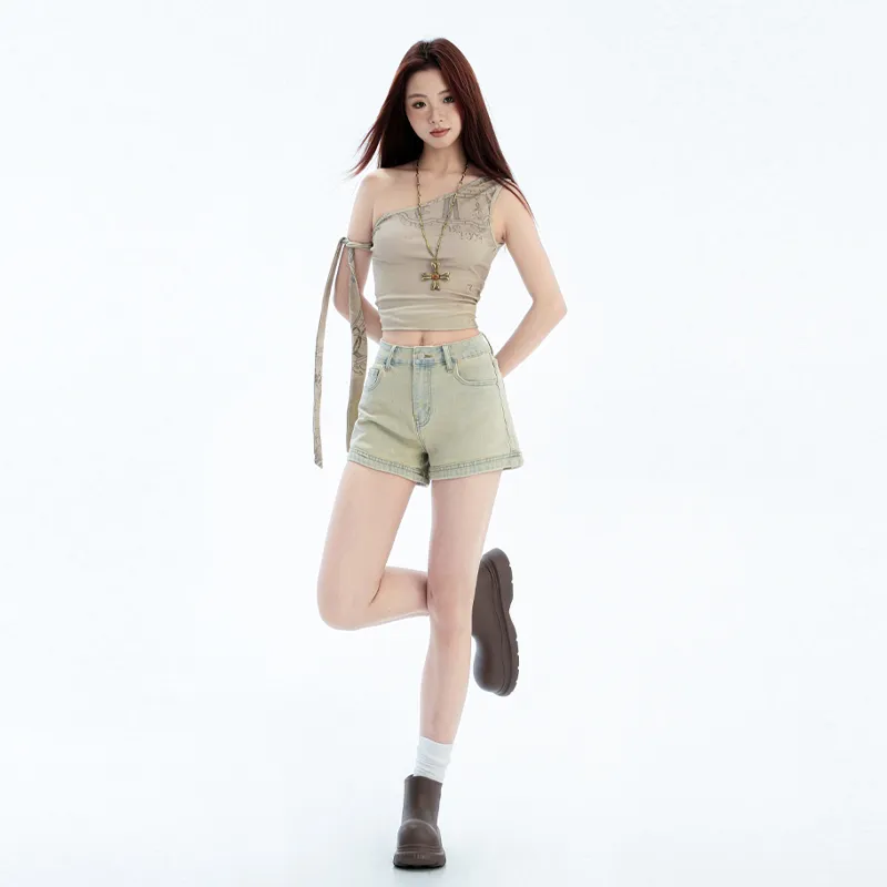 Jenna Chun Denim Shorts Women's-7