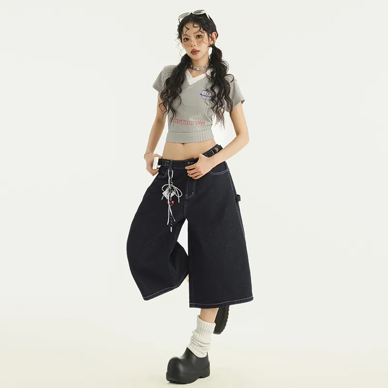 Jenna Chun Denim Shorts Women's-4