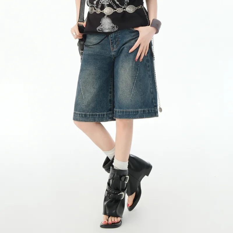 Jenna Chun Denim Shorts Women's Blue-6