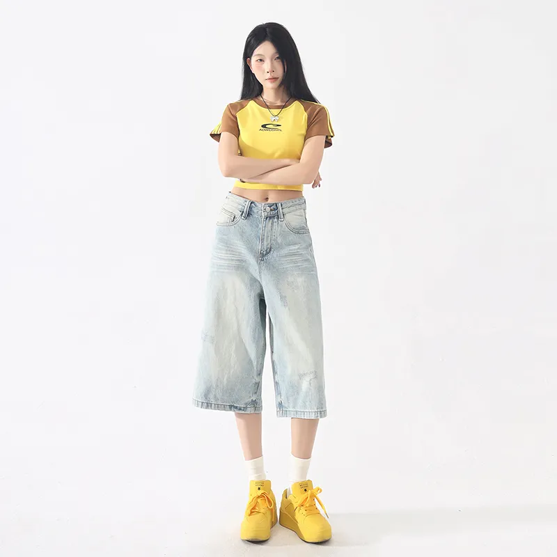Jenna Chun Denim Shorts Women's-3