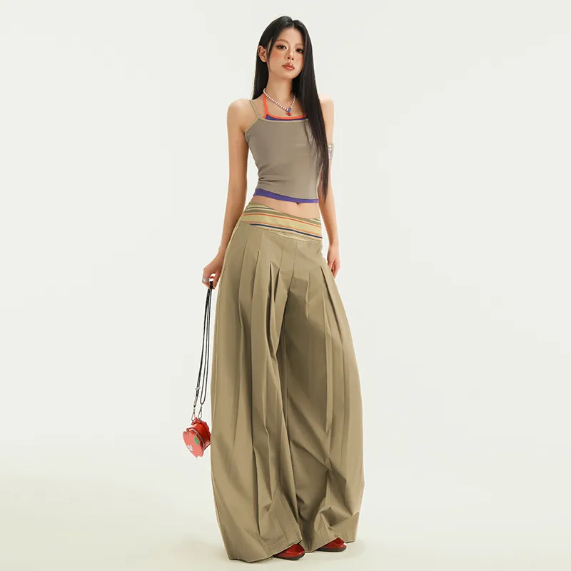 Jenna Chun Casual Pants Women's Khaki-5