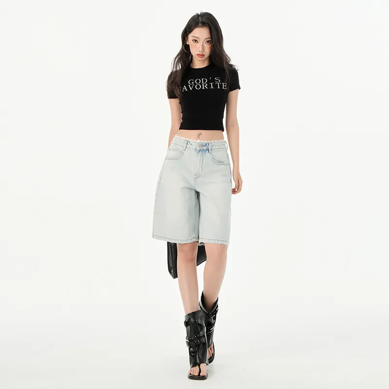 Jenna Chun Denim Shorts Women's-2