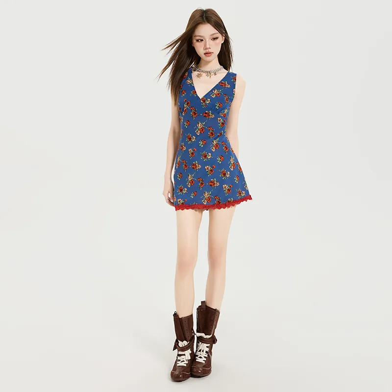 Jenna Chun Sleeveless Dress Women's Small Floral-6