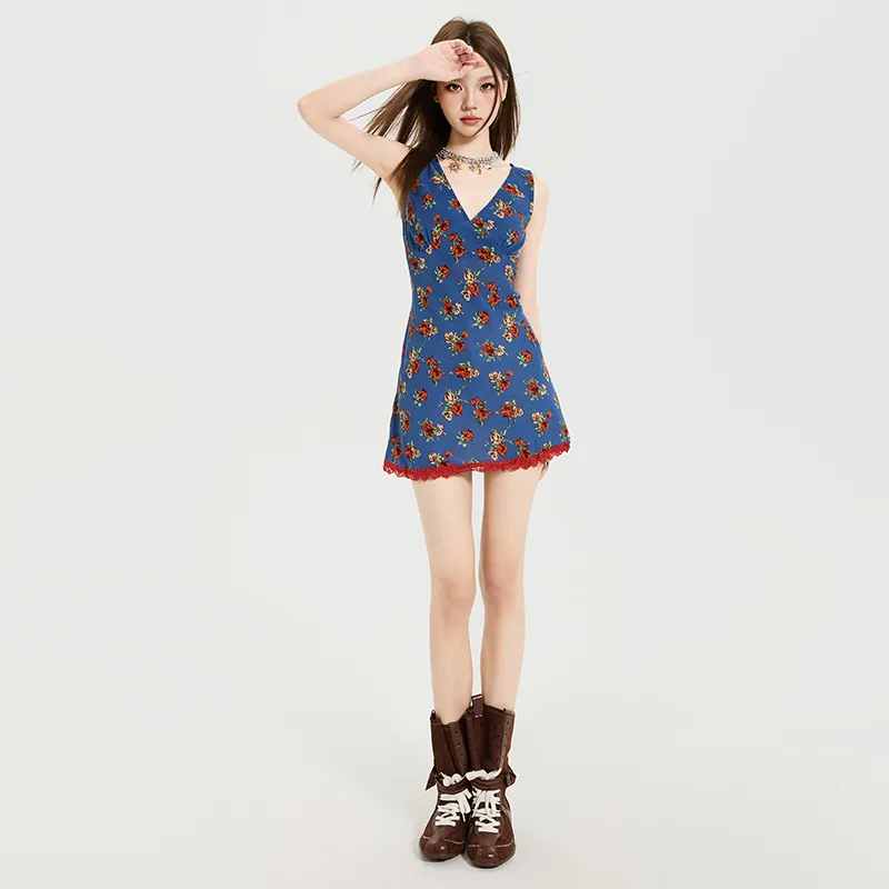 Jenna Chun Sleeveless Dress Women's Small Floral-3