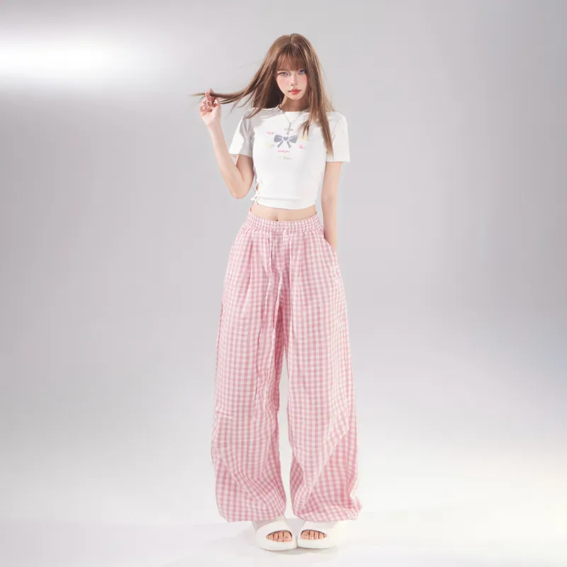 Jenna Chun Casual Pants Women's Pink-14
