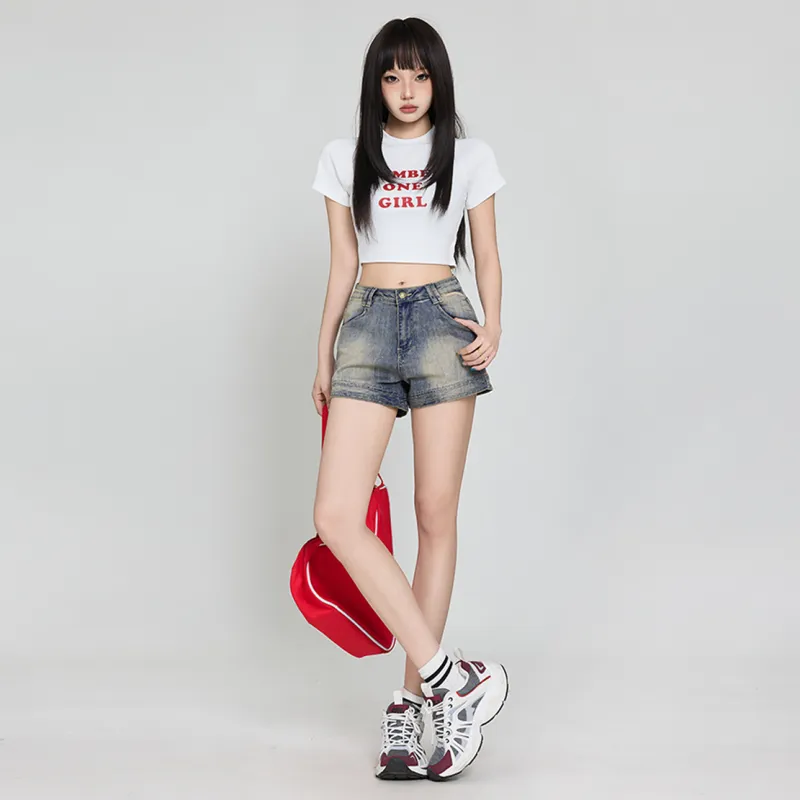 Jenna Chun Denim Shorts Women's-12