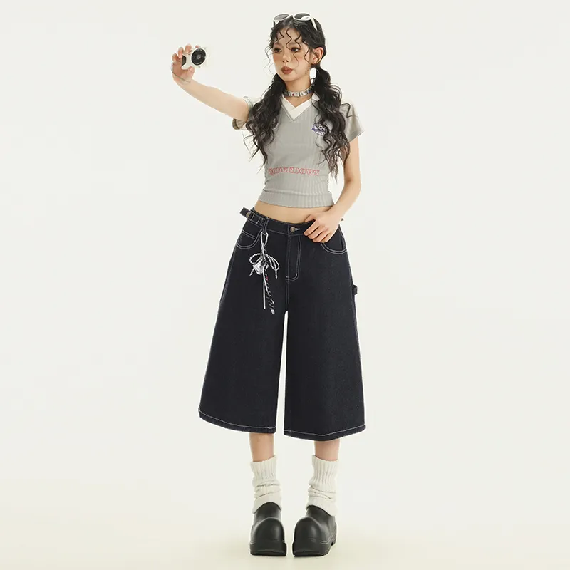 Jenna Chun Denim Shorts Women's-0