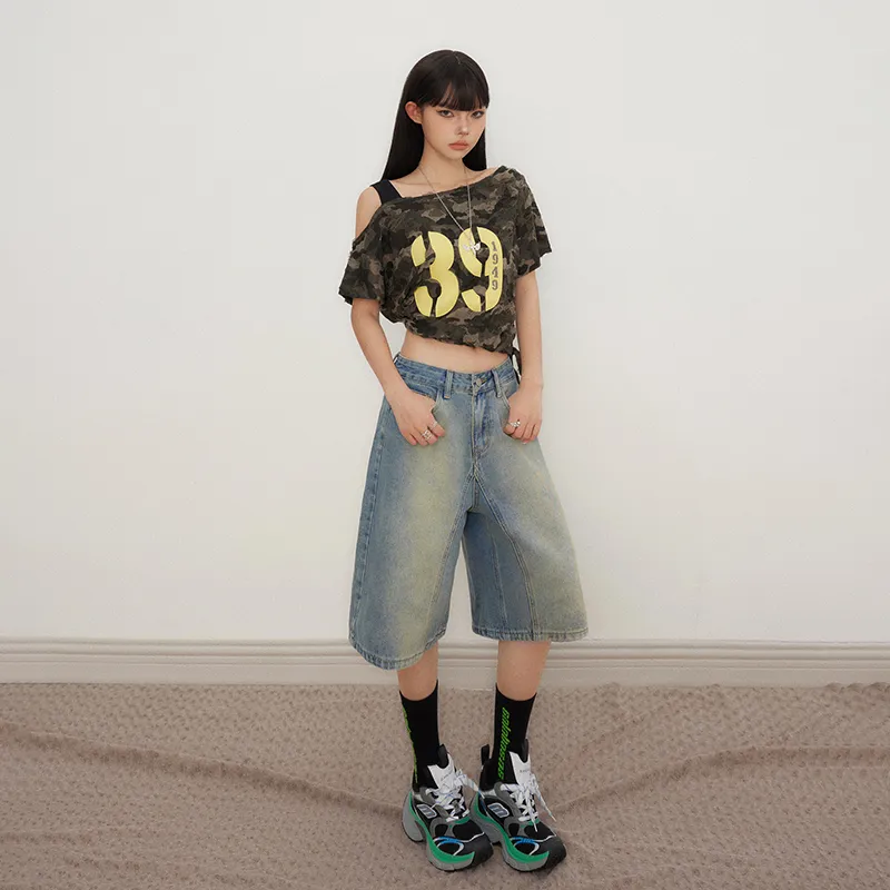 Jenna Chun Denim Shorts Women's-4