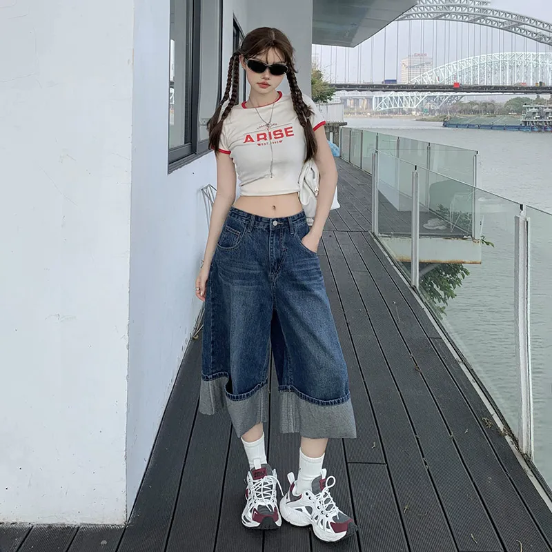 Jenna Chun Denim Shorts Women's-5