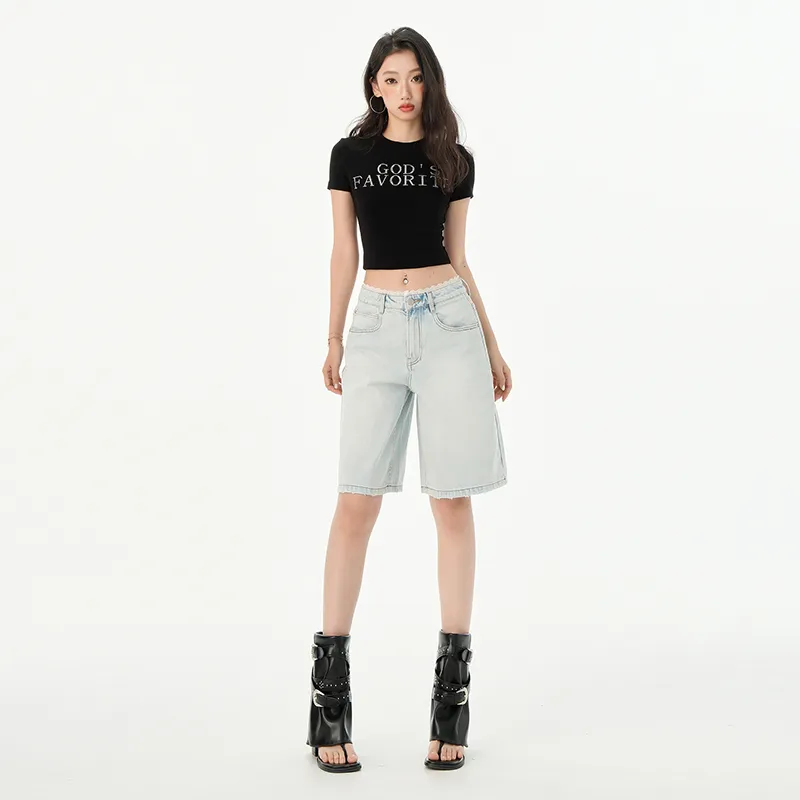 Jenna Chun Denim Shorts Women's-7