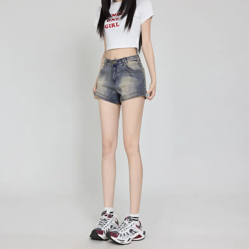 Jenna Chun Denim Shorts Women's-9