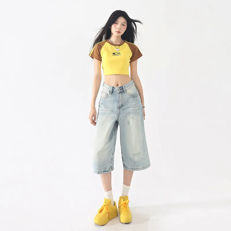 Jenna Chun Denim Shorts Women's-6