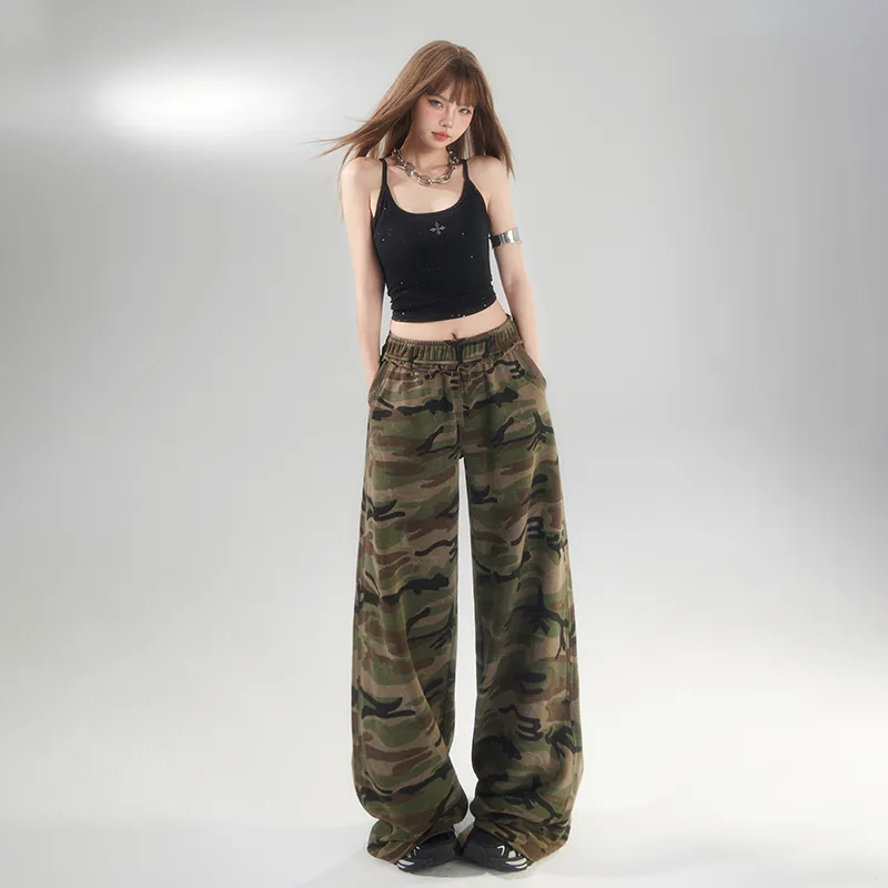 Jenna Chun Casual Pants Women's Camouflage-11