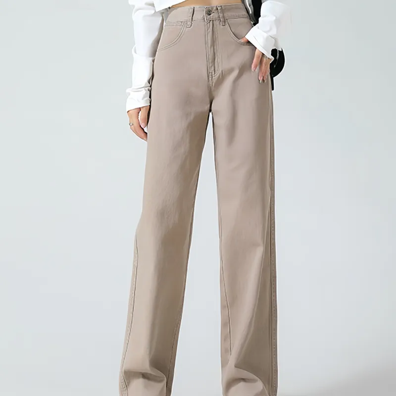 Jenna Chun Jeans Women's Khaki-2