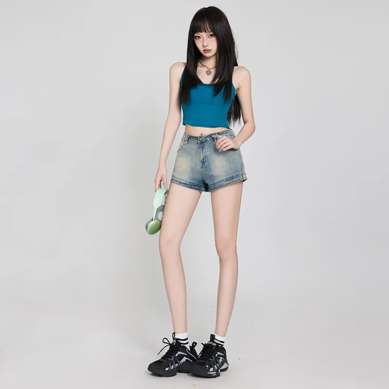 Jenna Chun Denim Shorts Women's-6