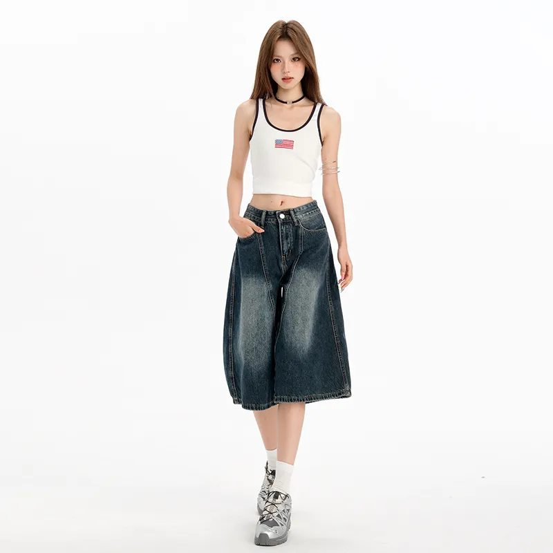 Jenna Chun Denim Shorts Women's-4