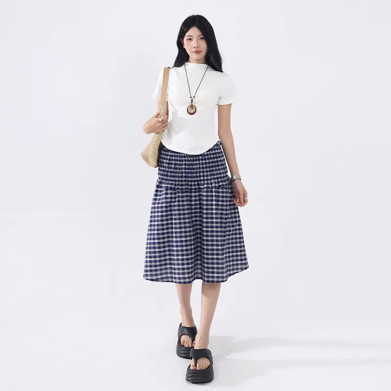 Jenna Chun Denim Short Skirts Women's-3
