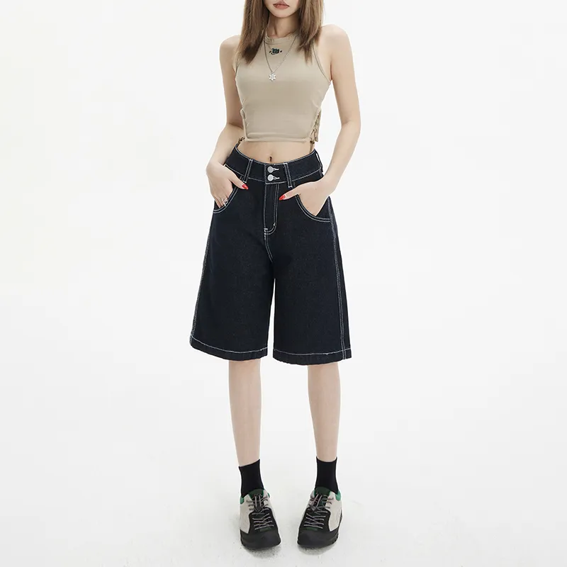 Jenna Chun Denim Shorts Women's-3