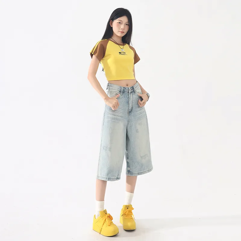 Jenna Chun Denim Shorts Women's-4