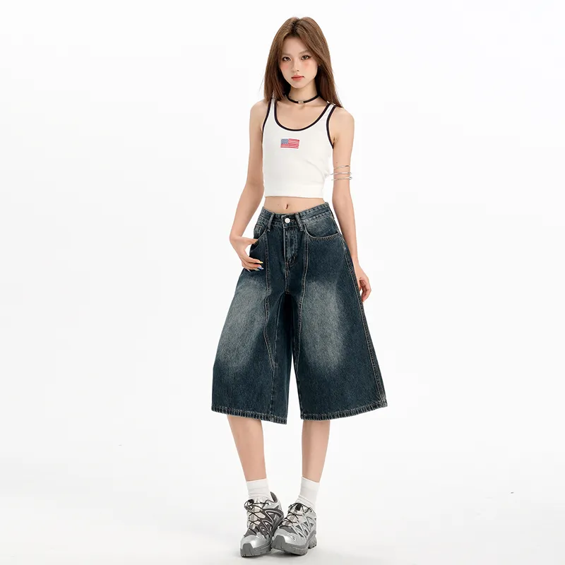 Jenna Chun Denim Shorts Women's-6