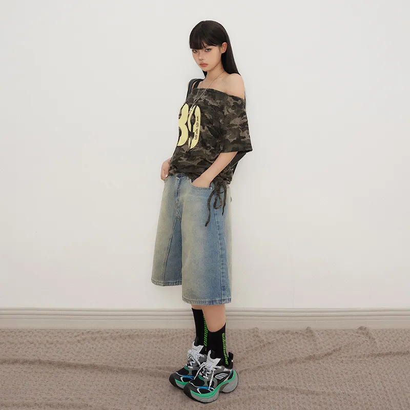 Jenna Chun Denim Shorts Women's-3