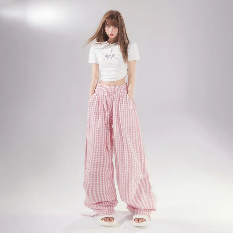 Jenna Chun Casual Pants Women's Pink-13