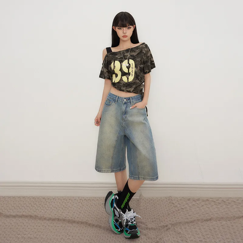 Jenna Chun Denim Shorts Women's-5