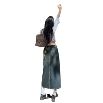 Jenna Chun Denim Long Skirt Women's