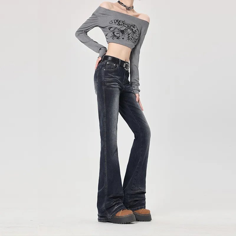 Jenna Chun Jeans Women's Water Pressure Blue Gray-6