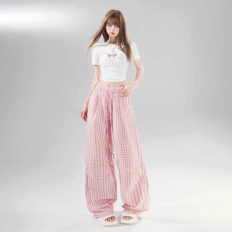 Jenna Chun Casual Pants Women's Pink-11