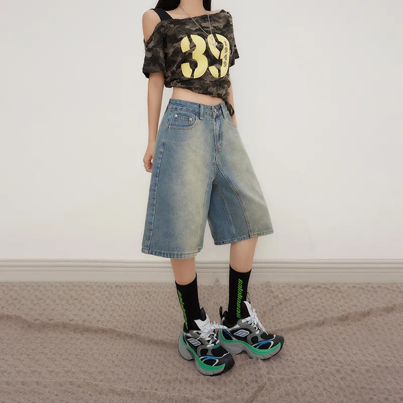 Jenna Chun Denim Shorts Women's-6