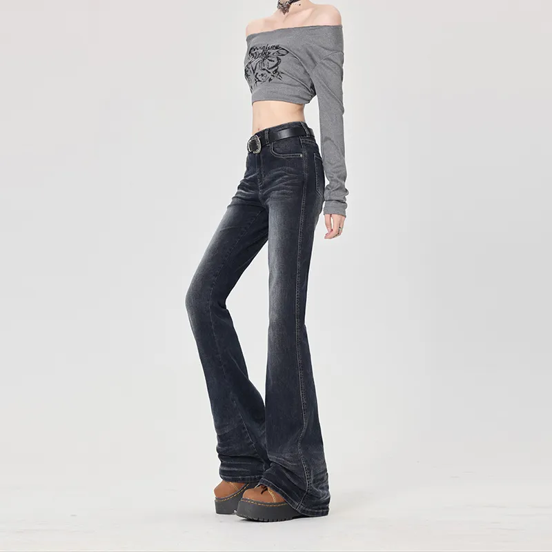 Jenna Chun Jeans Women's Water Pressure Blue Gray-4