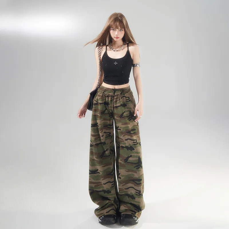 Jenna Chun Casual Pants Women's Camouflage-3