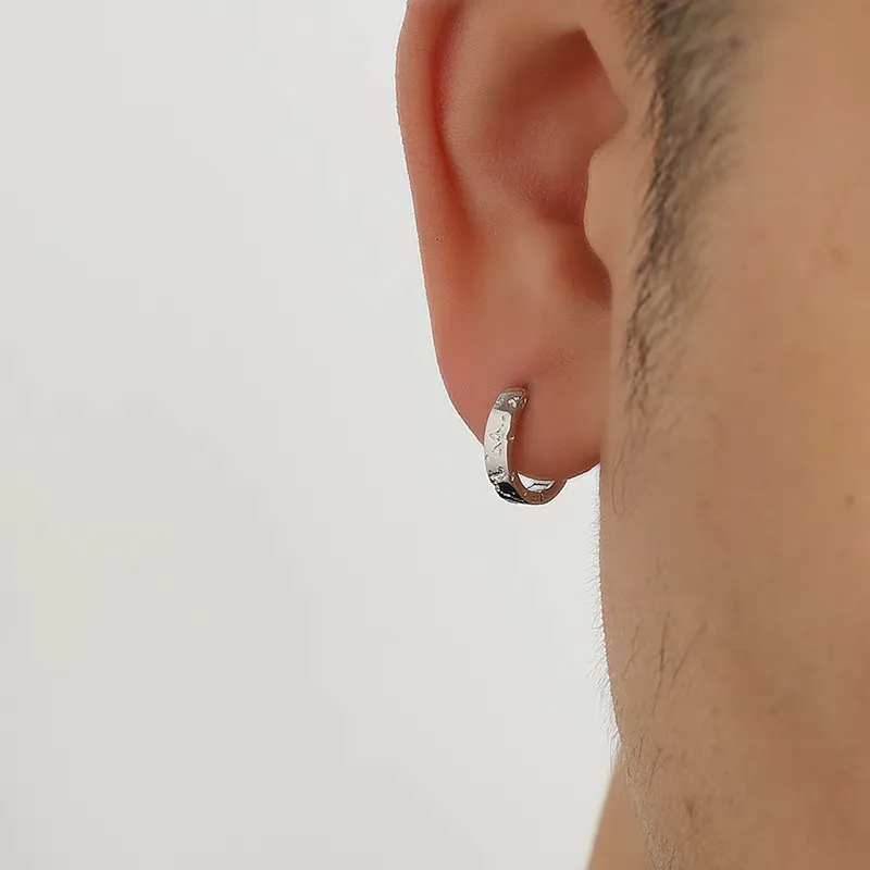 OGDAID S925 Silver Earrings Men's-2