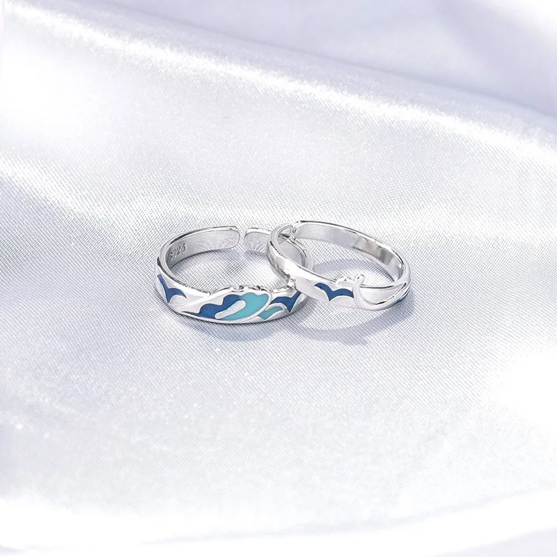 OGDAID Alloy Couple Rings Unisex-1