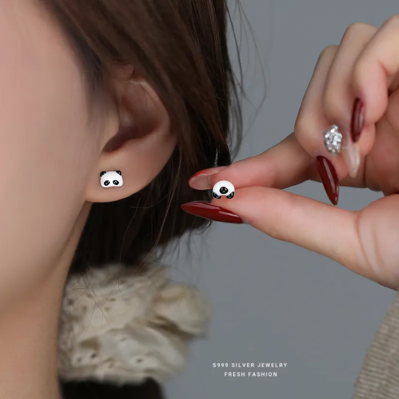 OGDAID S999 Fine Silver Stud Earrings Women's-2
