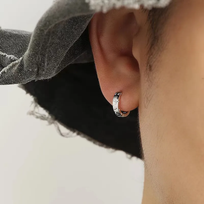 OGDAID S925 Silver Earrings Men's-1